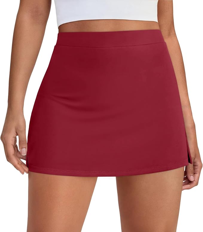 AUTOMET Women's Mini Tennis Skirt with Shorts Underneath 2026 Athletic Workout Cute Golf Skorts Trendy Summer Gym Clothes