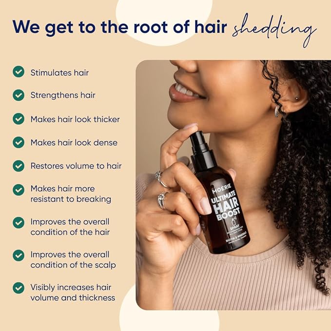Moerie Shampoo and Conditioner Plus Hair Mask and Spray Mega Pack – The Ultimate Growth Care – For Longer, Thicker, Fuller Hair - Volumizing Products – Paraben & Silicone Free - 4 items