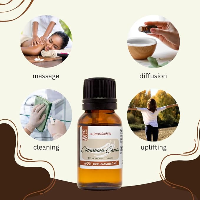 1 fl oz - Cinnamon Cassia Essential Oil (100% Pure & Uncut) - GreenHealth