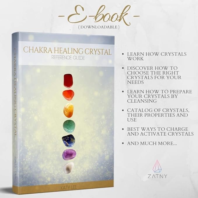 Crystals and Healing Stones Premium Kit Wooden Box - Chakra Stones Healing Crystals Set, Rose Quartz, Amethyst Cluster, Quartz Points, Chakra Pendulum (Aa Essential Chakra Pyramid Collection)