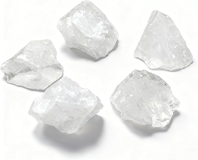 Bulk Raw Citrine Crystals - Beginner DIY Healing Crystal Set, 0.6-1.2” Natural Unpolished Gemstones for Terrarium, Meditation, Tarot, Grids, Aroma Stone, 0.45lb (Clear Quartz-L)