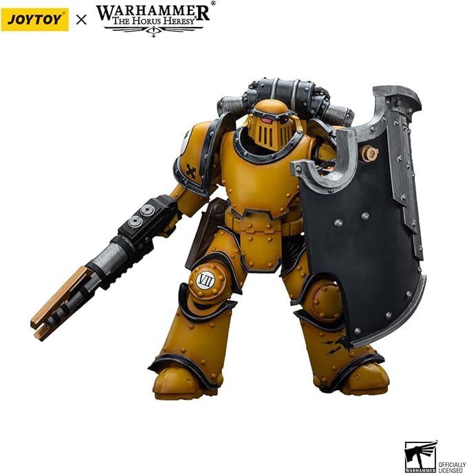 YIZRIO JoyToy Warhammer 40K Sons of Horus 1/18 Imperial Fists Legion MkIII Breacher Squad Legion Breacher with Lascutter 4.8in Action Figure Kits