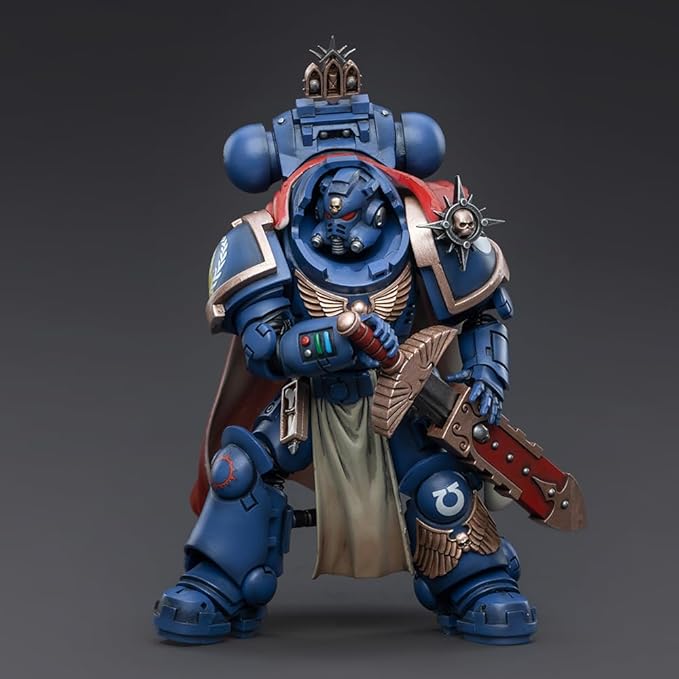 JOYTOY Warhammer 40k 1/18 Action Figure Ultramarines Captain with Master Crafted Heavy Bolt Rifle Collection Model 5 inch