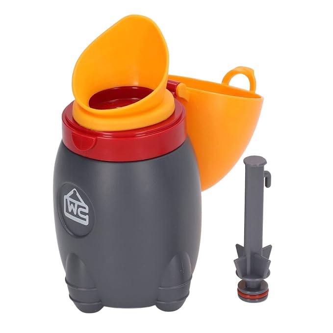 SUNGOOYUE Portable Baby Urinal Leak Proof Travel Potty PP TPE Silicone Triple Seal 19 X 8cm Emergency Car Toilet for Boys Toddler Potty Training Road Trips Outdoor Use (Vibrant Orange)
