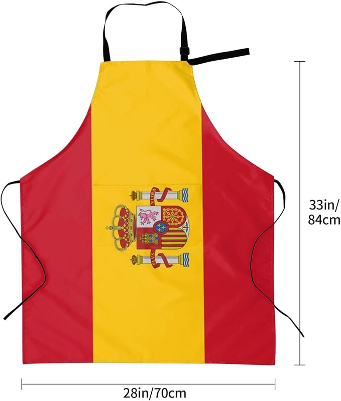 Cute Flag Kitchen Cooking Aprons for Women Men Adjustable Patriotic Flag Apron with 2 Pockets for Home Kitchen Garden