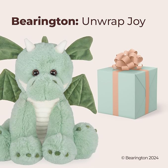 Bearington Burnie Plush Dragon Stuffed Animal, 10.5 Inch