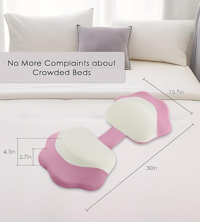 Memory Foam Maternity Pillow for Sleeping, Pregnancy Pillows Support for Back Belly HIPS, Adjustable Travel Wedge Pillow for Pregnant Women, Side Spleeping Pregnant Pillows with Pillowcase