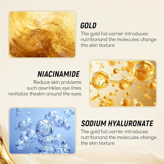 CYANPHY Under Eye Gel Masks with PDRN, Tallow, Collagen, Hyaluronic Acid, Peptides, 24k Gold Cooling Eye Patches for Dark Circles, Puffiness, Fine Lines Eye Mask Birthday Gift (24 Pairs)