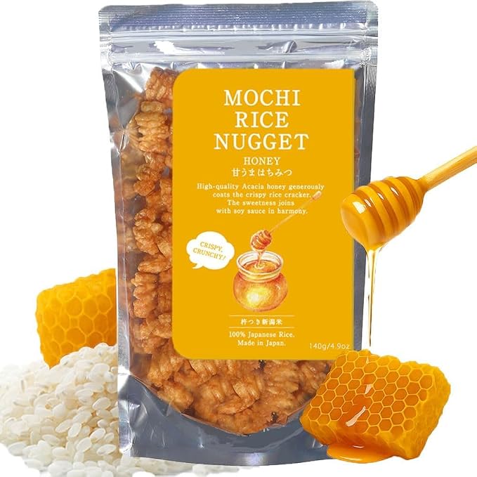 Mochi Rice Nuggets, Honey Glazed Rice Crackers, No MSG, 4.9 oz (140 g)