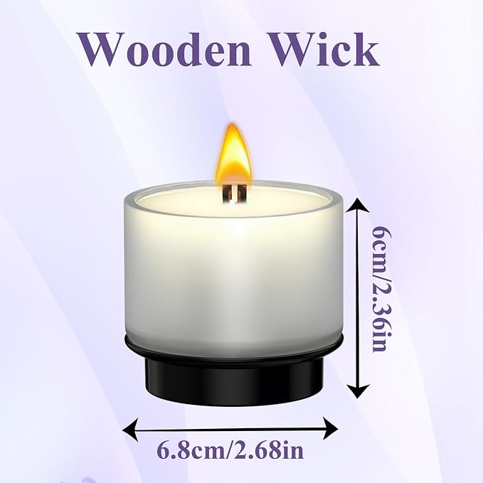 Smart Scented Candle Refill,Wind’s Whisper, 4.25oz Soy Wax with 13% Perfume-Grade Oils, ±35H Burn Time, Wooden Wick, Explosion-Proof Glass (Blackcurrant| Rose|Iris|Pepper)