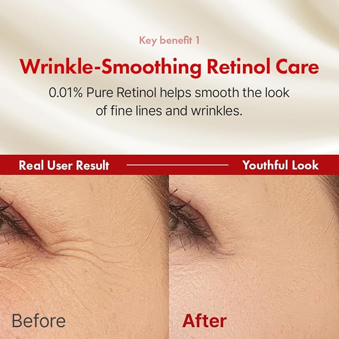 Hanskin 0.1% Pure Retinol Facial Serum for Face, Reduce Fine Lines & Wrinkles, Signs of Aging for Day & Night, Smoothing Firming Revitalizing, Animal Testing Free, Korean Skincare, 30ml/1.01 FL Oz