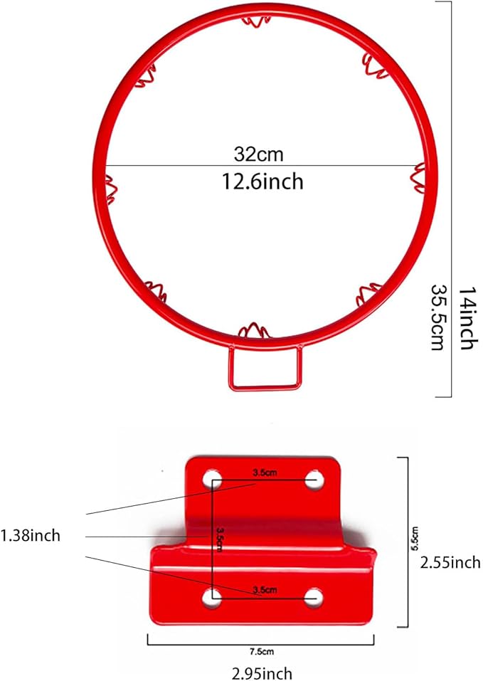 Kids Basketball Hoop, Dream Travel Basketball Rim Goal Wall Mounted Indoor Outdoor Hanging Basketball Hoop