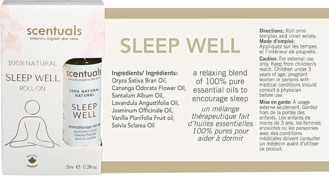 Essential Oil Blend Roll On Set of 2, 100% Pure Natural, Helps to Induce Relaxation and Calmness, Aromatherapy for Busy Men & Women. 9 ml x 2 | 0.3 oz x 2