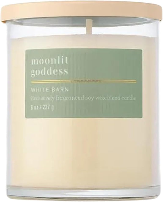 Bath & Body Works Single Wick Candle, Moonlit Goddess Candle, Long-Lasting Burn Up to 45 Hours, Exclusively Fragranced Soy Wax Blend, 8 oz - 1 Pack