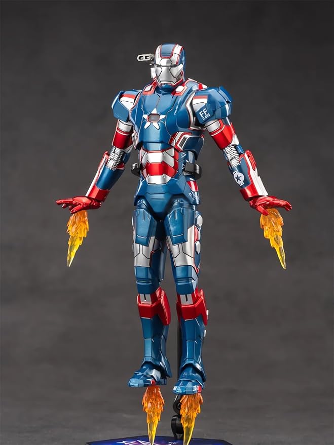 7 Inch Ironpatriot Action Figure (1/10 Scale) with Lots of Accessories,Exquisite Painting Collectible Toy