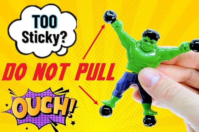 JA-RU Marvel Avengers & Spiderman Wall Climbers (2 Pack, 2 Toys Each) Sticky Stretchy Window Crawlers for Kids. Fidget Action Toy Figures. Bulk Goodie Bag Stocking Stuffers. BC-6803-2