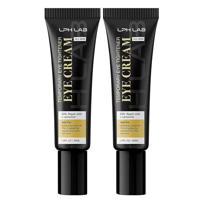 Instant Firm Eye Tightening Cream: Temporary Under Eye Bag Puffiness Removal - Rapid Eyebags Tightener Reducer Treatment for Senior Men and Women, 30mL - 2Pcs