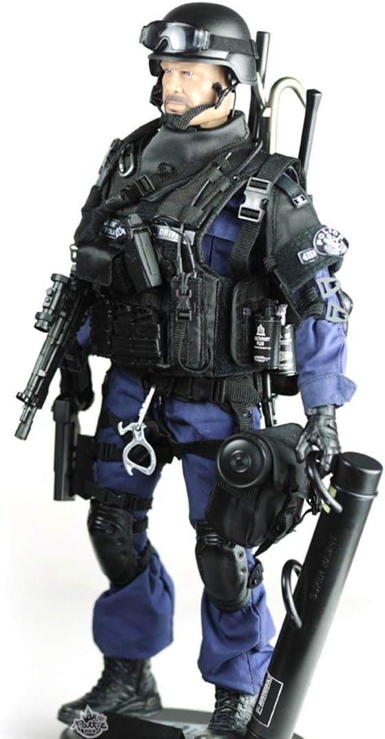 12inch Soldier Action Figure Model, 1/6 Scale Realistic Army Military Police Soldier Model Set with Accessories Collection Toys