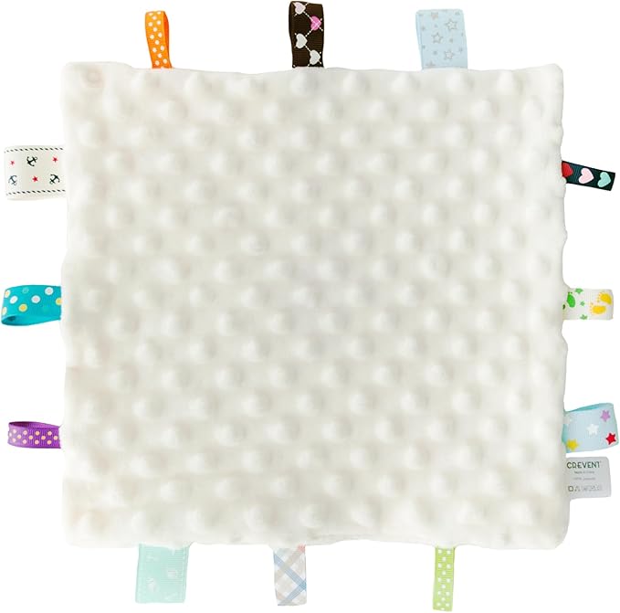 CREVENT Cozy Plush Baby Security Blanket, Loveys for Baby Girls and Boys, Birthday (Giraffe+Tag)