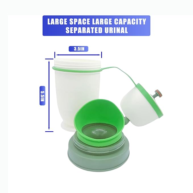 Toddler Urinals for Potty Training, Cute Portable Urinal for Toddlers Boys and Girls, with Clean Brush, Emergency Toilet Pee Bottle Pee Cup for Toddler Car Travel, Camping, Outside, (Pearl White)