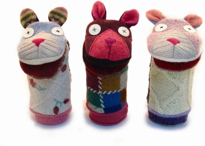 Cate & Levi - Hand Puppet - Premium Reclaimed Wool - Handmade in Canada - Machine Washable (Cat)