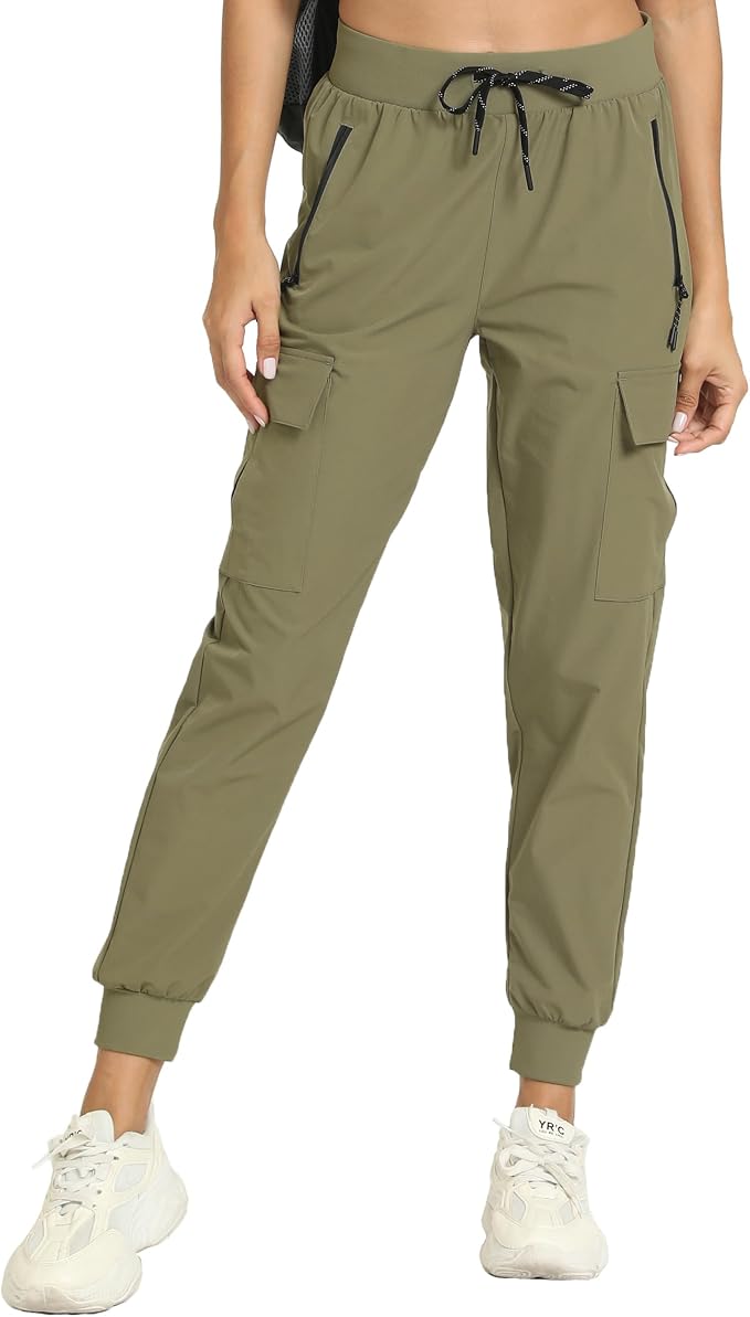 Women's Joggers Cargo Pants Lightweight Quick Dry Hiking Running Pants for Athletic Casual & Outdoor