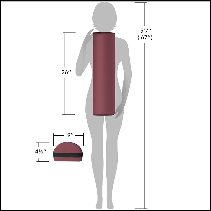 Saloniture Jumbo Half Round Massage Table Bolster Under-Knee Pillow Pad - 26 x 9 x 4.5 Inch - Burgundy