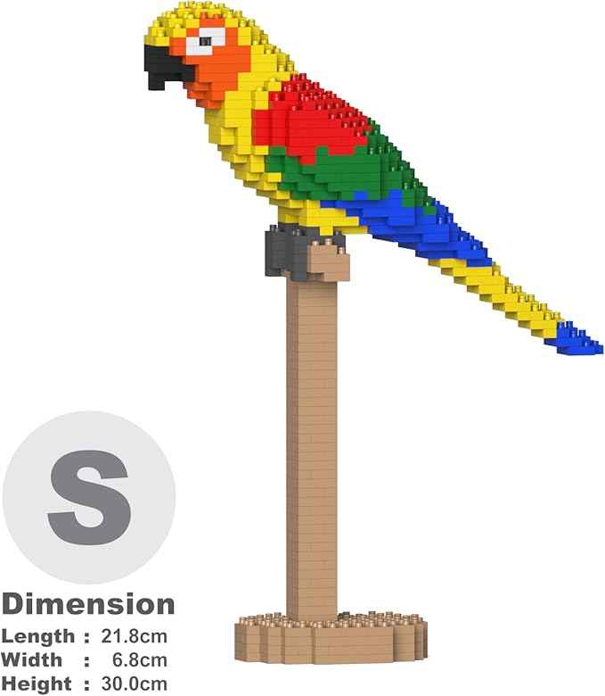 JEKCA Sun Conure 01S | Parrot Plastic Building Blocks | Age 14+