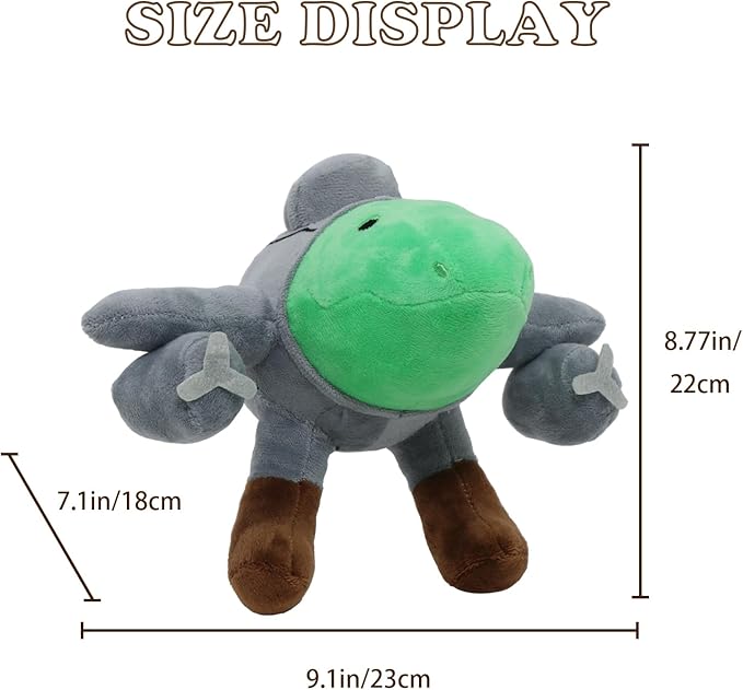 Italian Brainrot,Tung Tung Tung Sahur Plushies Toy 9inch for Fans Gift, Soft Stuffed Animal Pillow for Home Kids' Bedroom Decor, Birthday Christmas Choice for Boys Girls(Crocodile Plane)