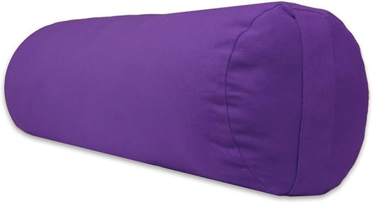YogaAccessories Supportive Round Cotton Yoga Bolster