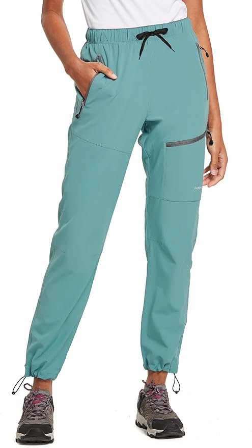 baleaf Women's Hiking Pants Quick Dry Lightweight Water Resistant Elastic Waist Cargo Pants for All Seasons