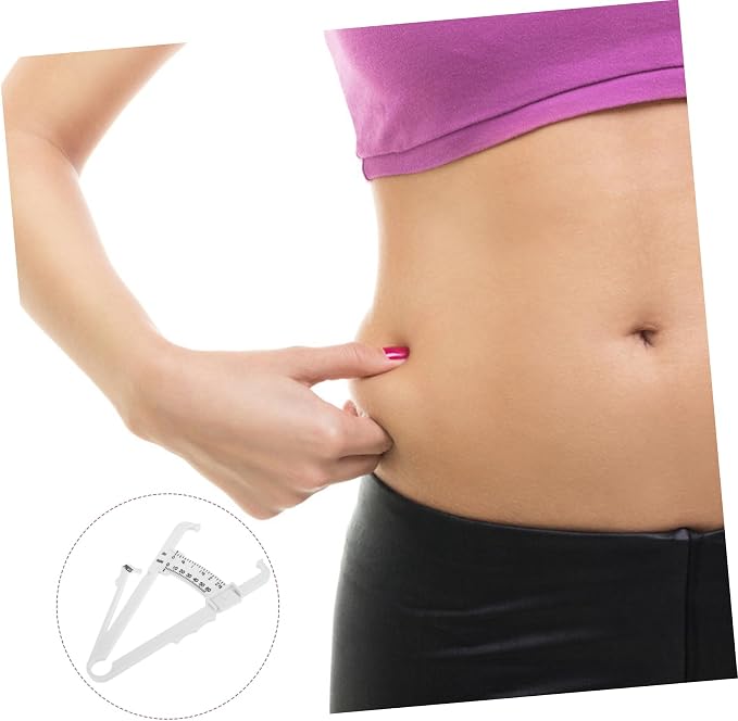 2pcs Body Measuring Caliper and Tape Accurate Fat Measurement Tool for Health Monitoring Includes Easy Use User Guide for Men and Women
