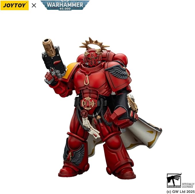 JOYTOY Warhammer 40K Blood Angels Captain with Inferno Pistol & Power Fist 1:18 Scale Action Figure Mecha Joy Toy Collection Model 4.92in