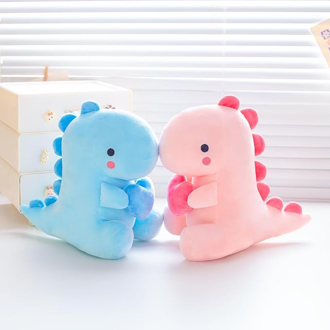 Dinosaur Stuffed Animal, Dinosaur Plush Toy, Loving Soft Dino Plush Toy, Sweet Romantic Cute Dinosaur Plush Toy(10.8 inch)