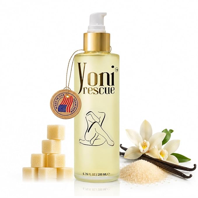 Yoni Oil For Women | Made in USA with Apricot, Jojoba, Vitamin E oil | Daily Moisturizing All Natural Feminine care Oil for Dark Spots, Ingrown Hair | pH Balance | Eliminates Odor | 6.76 oz | Vanilla
