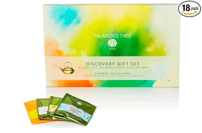 Palais des Thés - Discovery Gift Set Box with Flavored Teas - Organic Selection of Premium Tea Bags, Serves 18 Cups