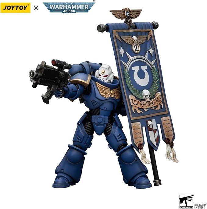 JoyToy Warhammer 40K Ultramarines Heroes of The Chapter Primaris Ancient Posca 1:18 Scale Action Figure Mecha Joy Toy Collection Model 4.76in