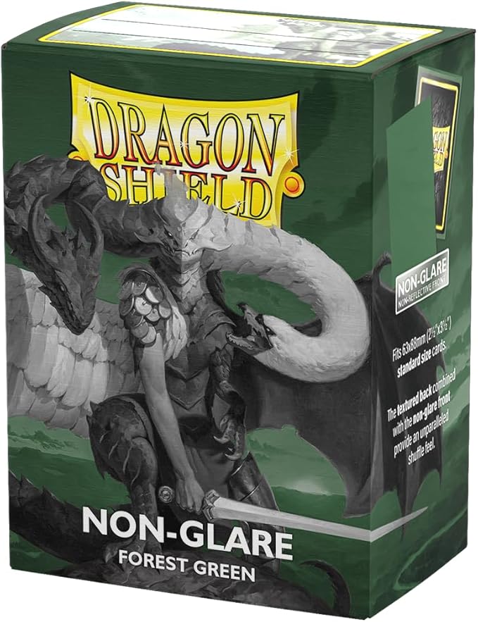 Dragon Shield | Standard Size Card Matte Sleeves | 100 CT - Non Glare Smooth & Tough Premium TCG Sleeves | Compatible with Pokemon, Flesh & Blood, One Piece & Magic the Gathering | Forest Green