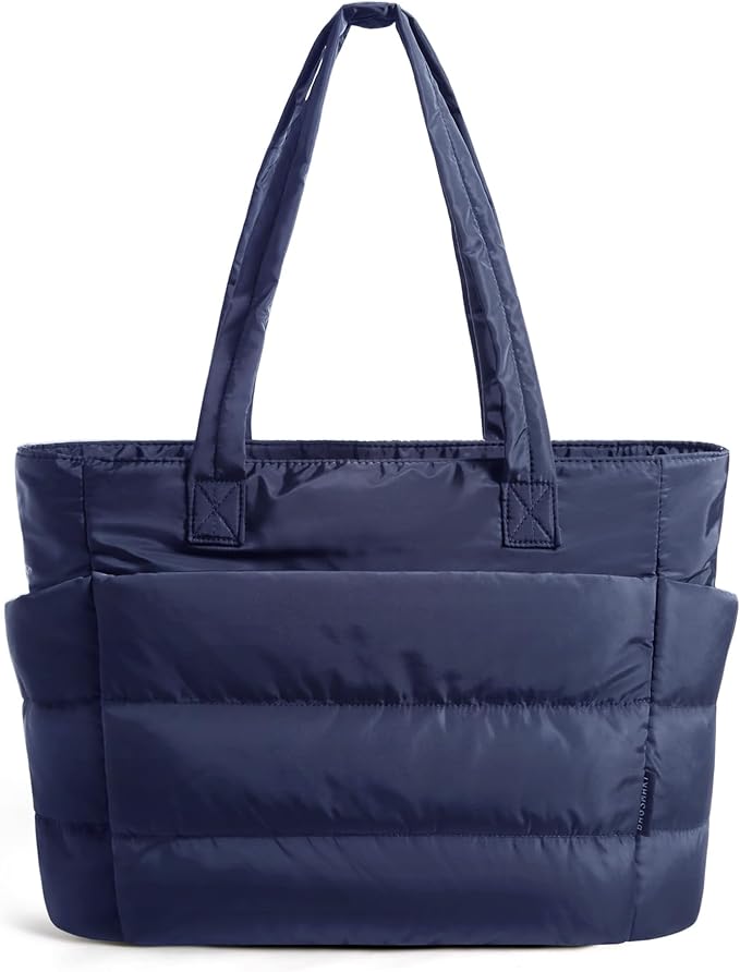 BAGSMART Tote Bag for Women, Lightweight Puffy Tote Bag with Compartments Shoulder Bag Handbag for Travel, Work, Gym | Lightweight