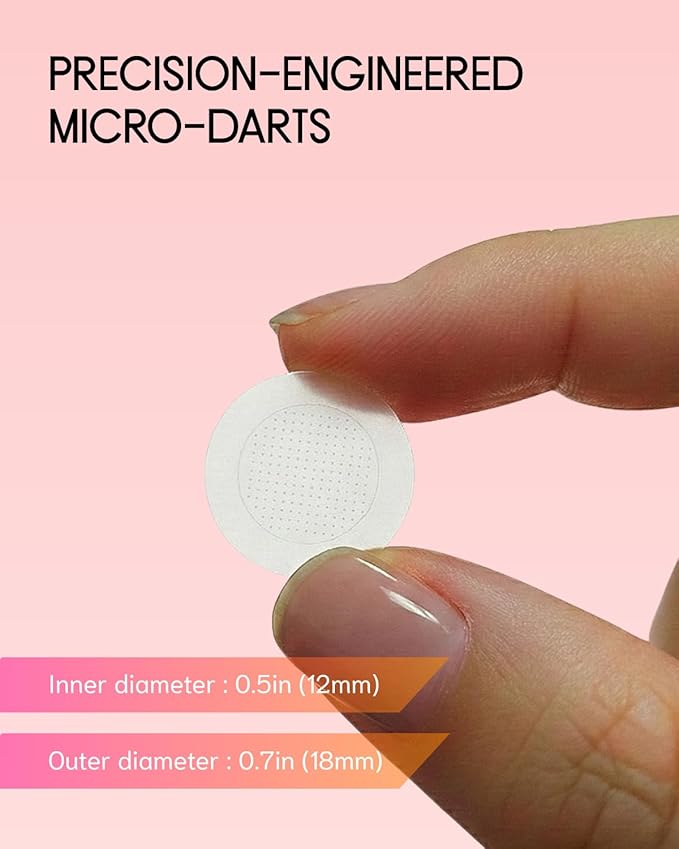 le dalcom Korean Micro-darts Patch, Post Blemish Dark Spot Care for Radiance & Elasticity, Brighter-looking Skin Tone, Niacinamide & Adenosine, Individual Blister Package (6 Patches)