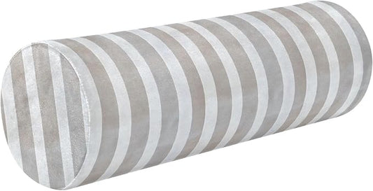 Bolster Pillow for Legs Firm Bedding Neck Roll Pillow Round Pillows Decorative Cylinder Decorative Pillow Lumbar Support Pillow Ghostwhite Stripe