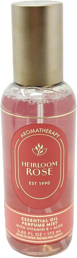 Bath and Body Essential Oil Mist Aromatherapy (6 fl oz / 177 ml, Heirloom Rose)