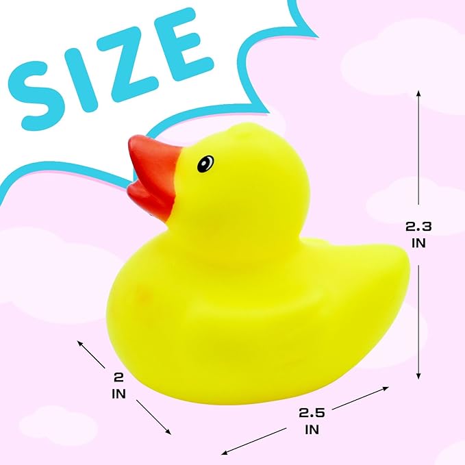 120 Pack Rubber Ducks for Jeeps 2.3 Inch Jeeps Ducks for Ducking Assortment Rubber Duckies Bulk Floater for Toddlers Bath Toys Party Favors Summer Beach Pool Activity