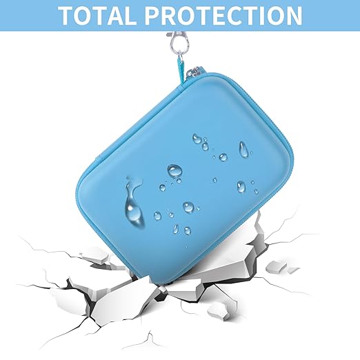 PAIYULE Travel Case Compatible with RG353V/ RG353VS/ R36S Retro Handheld Game Console, Handheld Emulator Storage Holder Organizer, Android Game Console Carrying Bag (Blue) (Box Only)