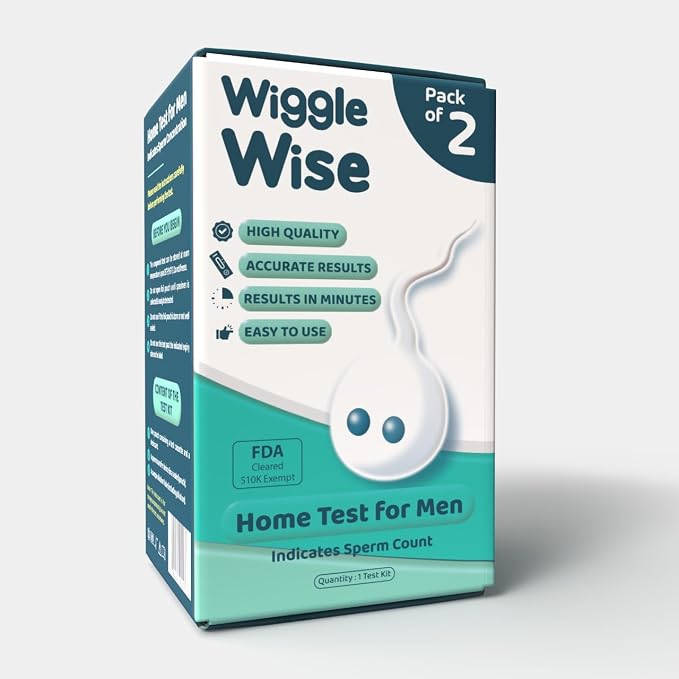 Male Fertility Test for Men (2 Pack) - At-Home Sperm Test Kit & Semen Analysis - Fast & Private Sperm Count Checker - Accurate Results in 15 Minutes