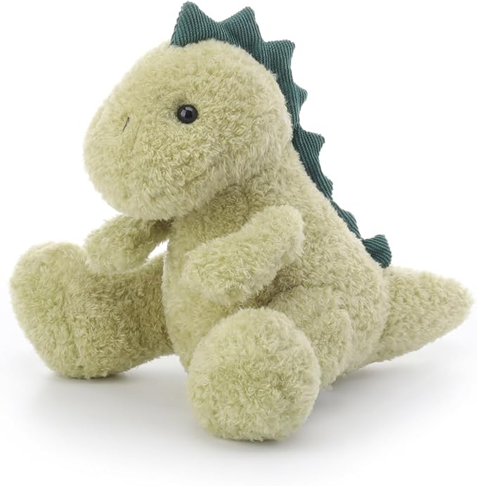 Apricot Lamb Velvet Dinosaur Stuffed Animals for Kids, Soft Cute Plush Toys for Baby Girl and Boy, 8 Inches