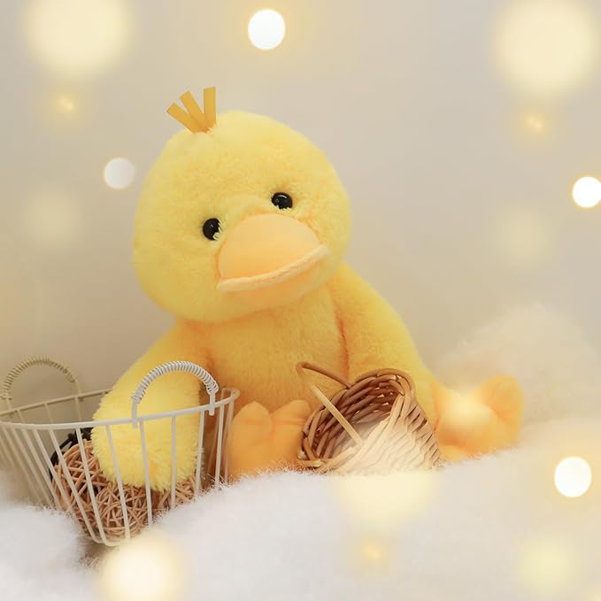 Apricot Lamb Toys Plush Yellow Duck Stuffed Animal Soft Cuddly Perfect for Child (Velvet Duck,12 Inches)
