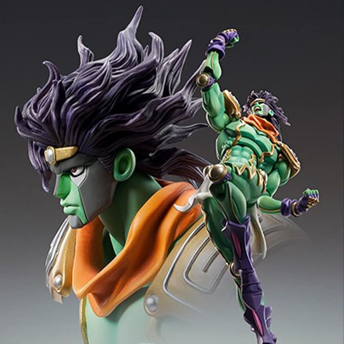 JJBA Figure Star Platinum Super Action Statue 9.84" Movable Anime Figurine Star Platinum Action Figure Desktop Decoration Collectibles Gift