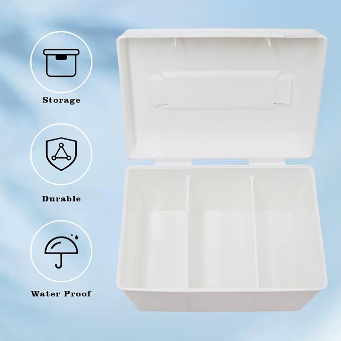 White Plastic Tampon Holder, Bathroom Organizer with Handle, Feminine Product Organizer, Tampon Case