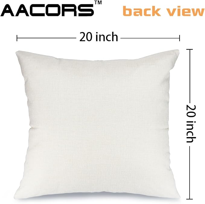 AACORS Fall Pillow Cover 20x20 Inch Floral Decoration Pillow Case Autumn Seasonal Decor for Home Sofa Couch AA730-20